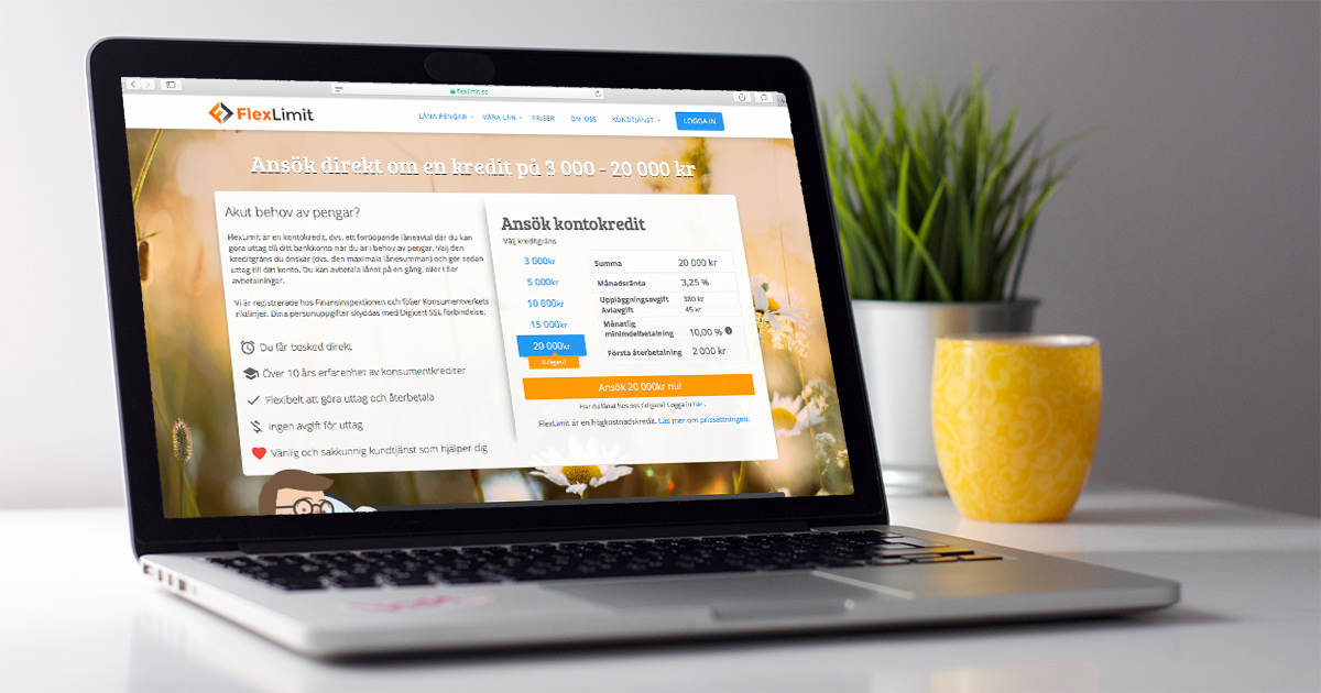 Ansok om kreditlån via datorn eller mobilen