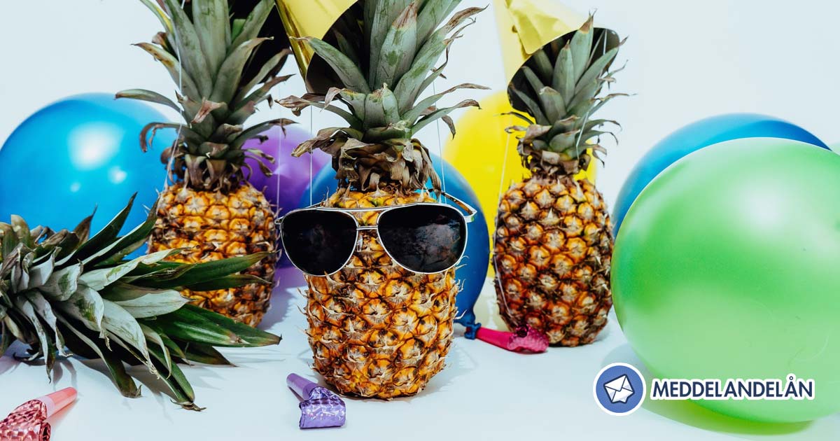 Meddelandelån vappen fira party-ananas